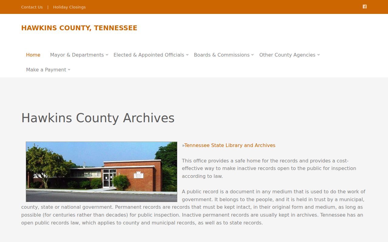 Hawkins County warrant records archive access information