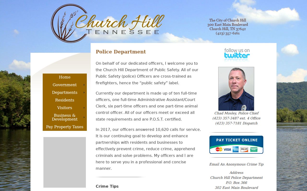 Church Hill warrant records and public safety department